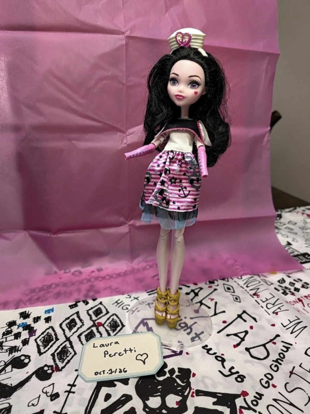 Monster High Shriek Wrecked Draculaura Doll Pink & Black Fashion Doll